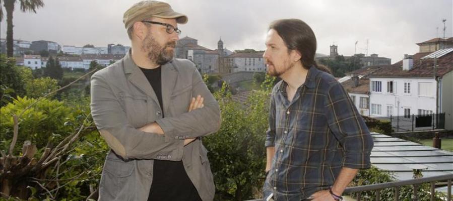 El secretario general de Podemos, Pablo Iglesias, y el alcalde de Santiago, Martiño Noriega, de Compostela Aberta. El secretario general de Podemos, Pablo Iglesias, y el alcalde de Santiago, Martiño Noriega, de Compostela Aberta.