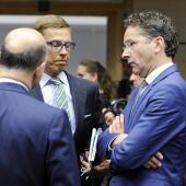 Jeroen Dijsselbloem durante una reunión con el Eurogrupo