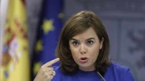 Soraya S&aacute;enz de Santamar&iacute;a, tras el Consejo de Ministros