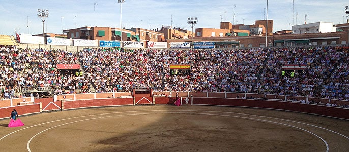 Un activista es arrollado por un toro durante una protesta antitaurina Un activista es arrollado por un toro durante una protesta antitaurina