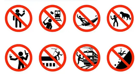 Póster de la campaña del Ministerio de Interior ruso contra los 'selfies' Póster de la campaña del Ministerio de Interior ruso contra los 'selfies'
