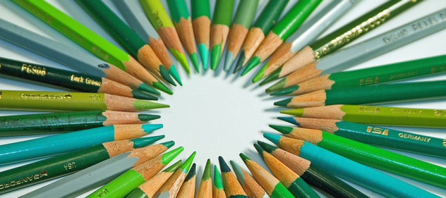 Lápices de color verde Lápices de color verde