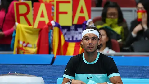 Rafa Nadal, durante el partido Rafa Nadal, durante el partido