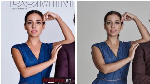 Foto original y retocada de Inma Cuesta