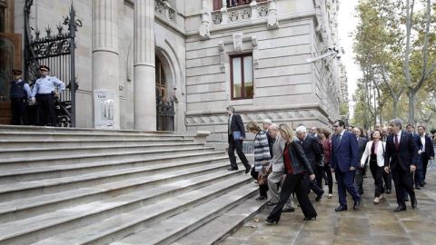 Irene Rigau a su llegada al TSJC