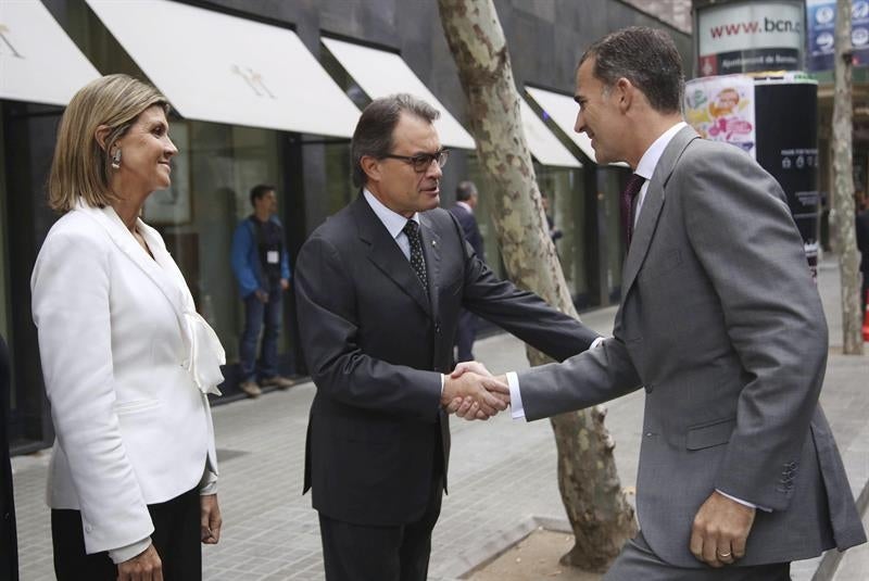 El Rey y Mas coinciden en la apertura del Foro Iberoamérica en Barcelona El Rey y Mas coinciden en la apertura del Foro Iberoamérica en Barcelona