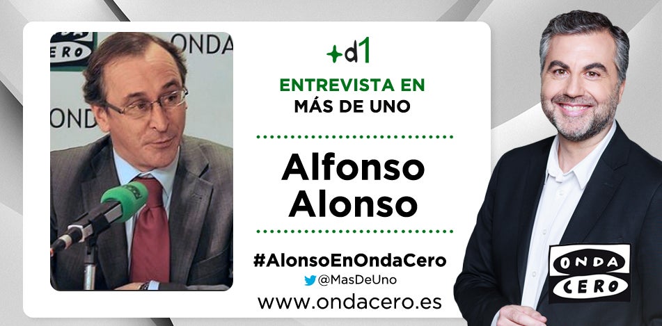 Carlos Alsina entrevistará a Alfonso Alonso en Más de Uno Carlos Alsina entrevistará a Alfonso Alonso en Más de Uno
