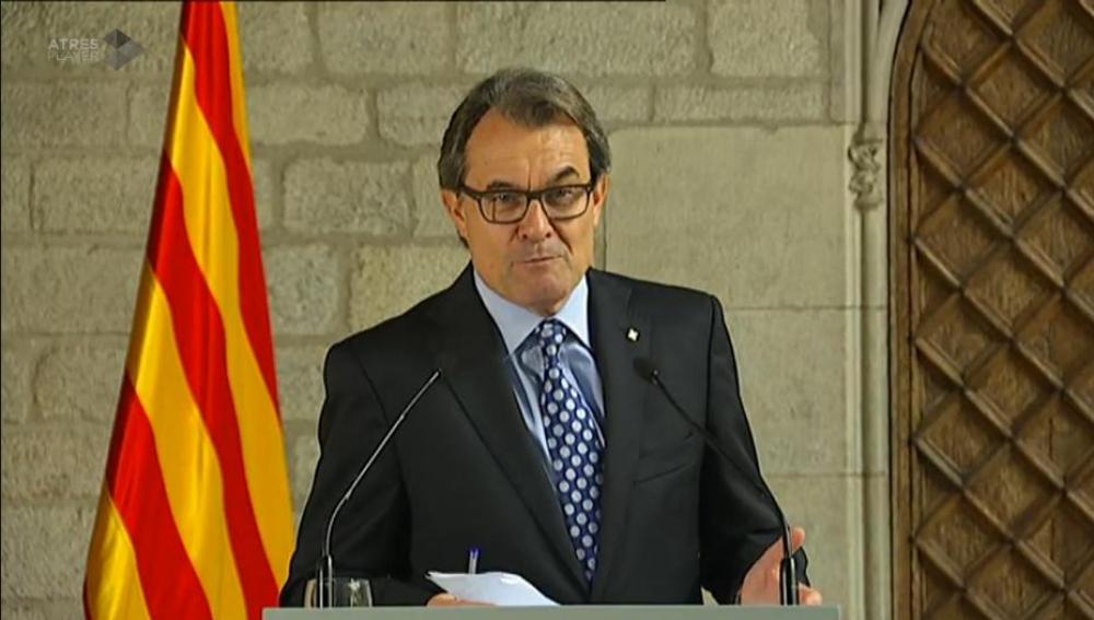 Artur Mas en rueda de prensa