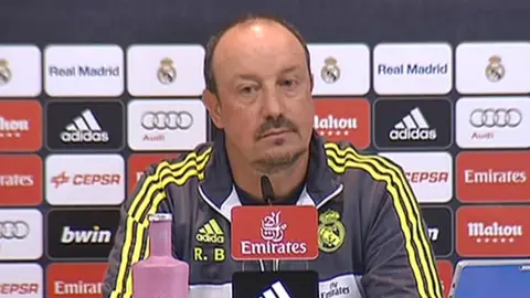 Rafa Benítez en sala de prensa Rafa Benítez en sala de prensa