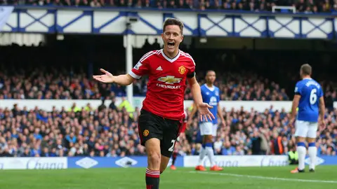 Ander Herrera celebra un gol con el Manchester United Ander Herrera celebra un gol con el Manchester United