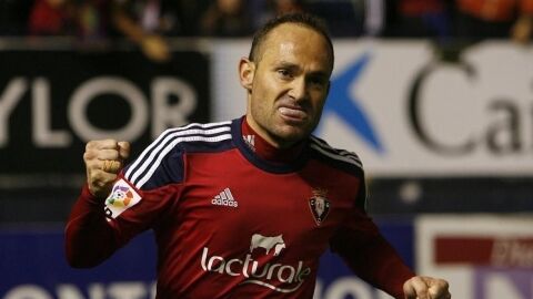 Nino celebra su gol al Albacete