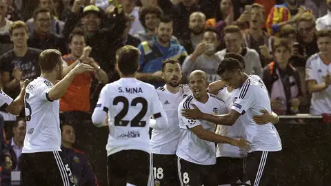 Feghouli celebra su gol ante el Gante Feghouli celebra su gol ante el Gante