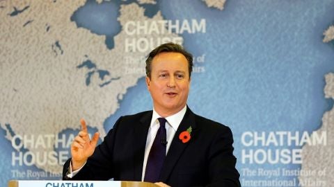 El primer ministro brit&aacute;nico, David Cameron