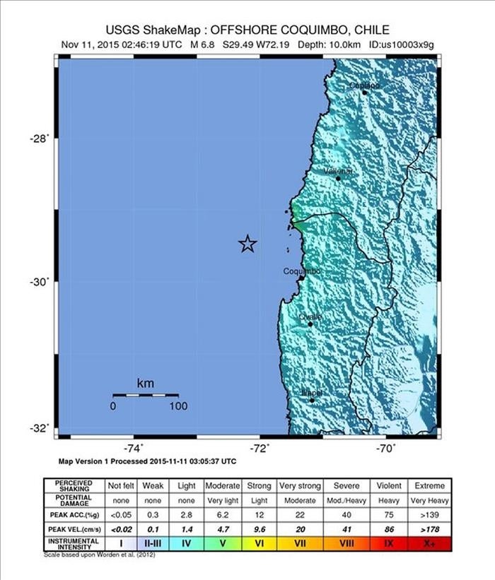 Fuertes seísmos de hasta 6,9 grados hacen temblar el norte de Chile Fuertes seísmos de hasta 6,9 grados hacen temblar el norte de Chile