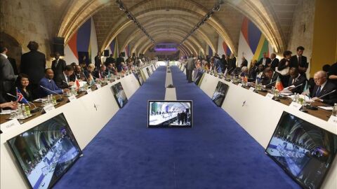 Vista general durante la segunda jornada de la Cumbre de La Valeta sobre migraci&oacute;n
