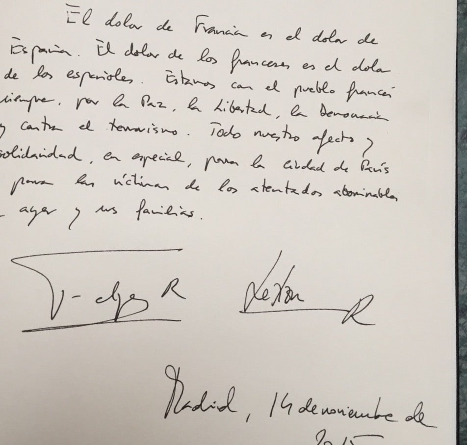 Felipe VI: "El dolor de Francia es el dolor de España" Felipe VI: "El dolor de Francia es el dolor de España"