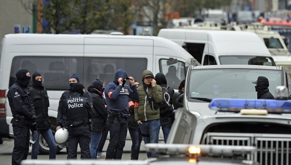 Imagen de la operación policial en Bruselas