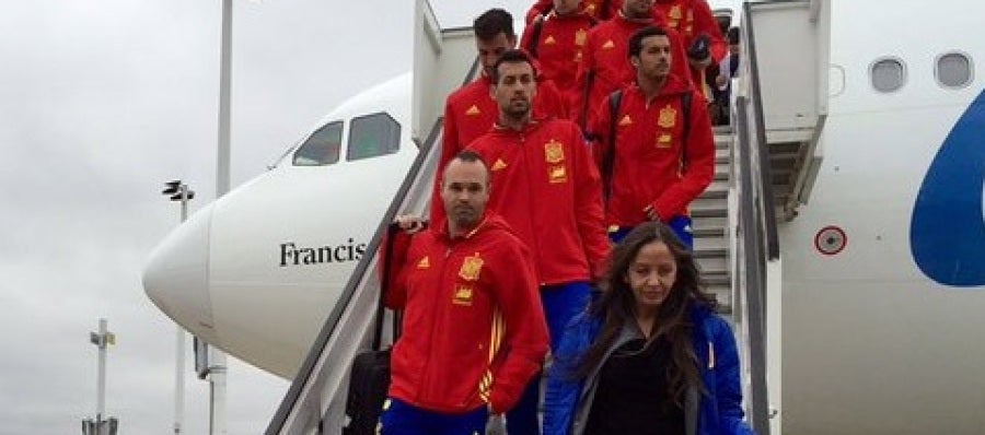 La Selección llega a Bruselas