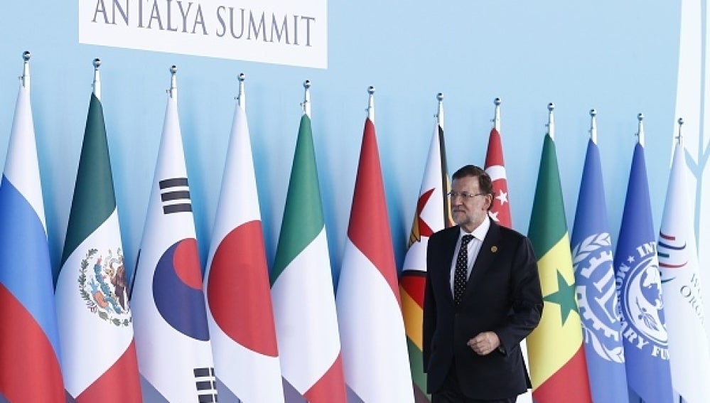 El presidente del Gobierno, Mariano Rajoy, en la Cumbre del G20 en Turquía