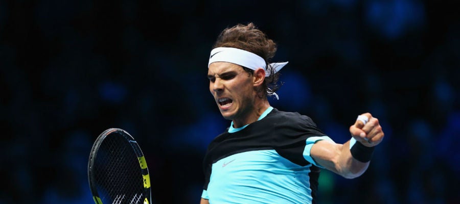 Rafa Nadal celebra un punto ante Wawrinka Rafa Nadal celebra un punto ante Wawrinka
