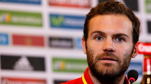 Juan Mata en rueda de prensa