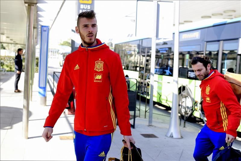 La selección española ya está en Madrid tras la suspensión La selección española ya está en Madrid tras la suspensión