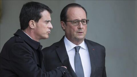 Manuel Valls con Fran&ccedil;ois Hollande.