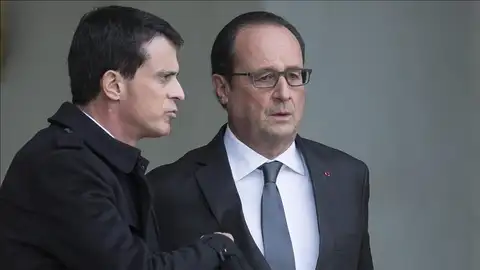 Manuel Valls con François Hollande. Manuel Valls con François Hollande.