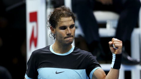 Rafa Nadal celebra su victoria contra Murray