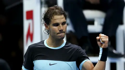 Rafa Nadal celebra su victoria contra Murray Rafa Nadal celebra su victoria contra Murray