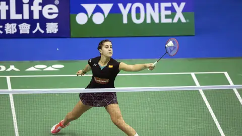 Carolina Marín, durante el partido Carolina Marín, durante el partido