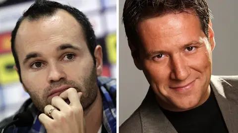 Andrés Iniesta y Carlos Latre Andrés Iniesta y Carlos Latre
