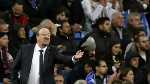 Rafa Benítez, durante el Clásico Rafa Benítez, durante el Clásico
