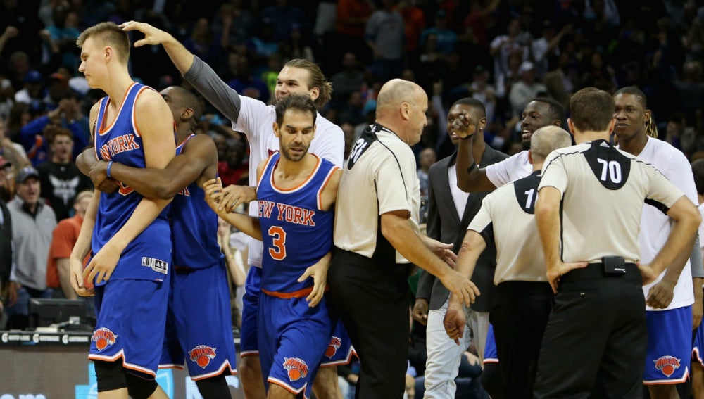 Los Knicks celebran su victoria