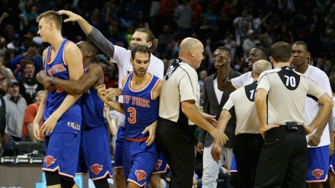 Los Knicks celebran su victoria