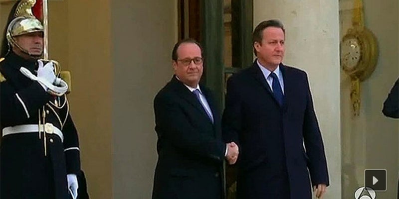 Hollande discute en París con Cameron sobre terrorismo y Siria Hollande discute en París con Cameron sobre terrorismo y Siria