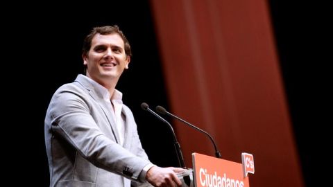 Albert Rivera en un acto de campa&ntilde;a