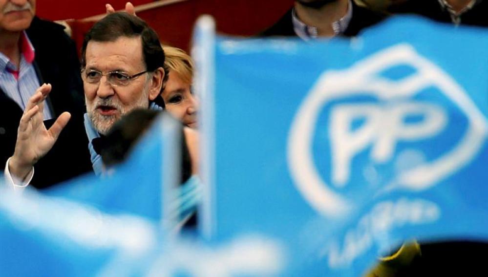 Mariano Rajoy en un acto en las Rozas
