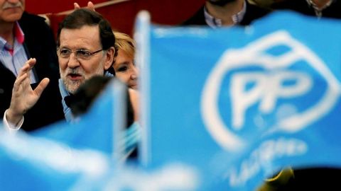 Mariano Rajoy en un acto en las Rozas