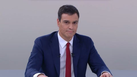Pedro S&aacute;nchez durante su intervenci&oacute;n final del debate