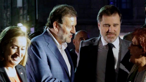 Mariano Rajoy tras la agresi&oacute;n sufrida en Pontevedra
