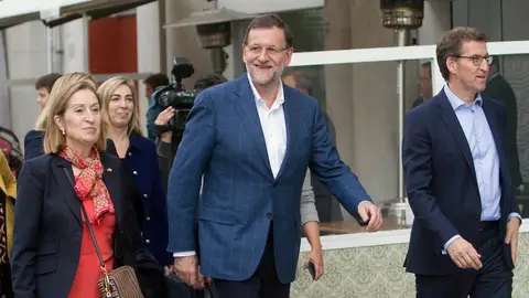 Mariano Rajoy paseando esta tarde por Pontevedra Mariano Rajoy paseando esta tarde por Pontevedra