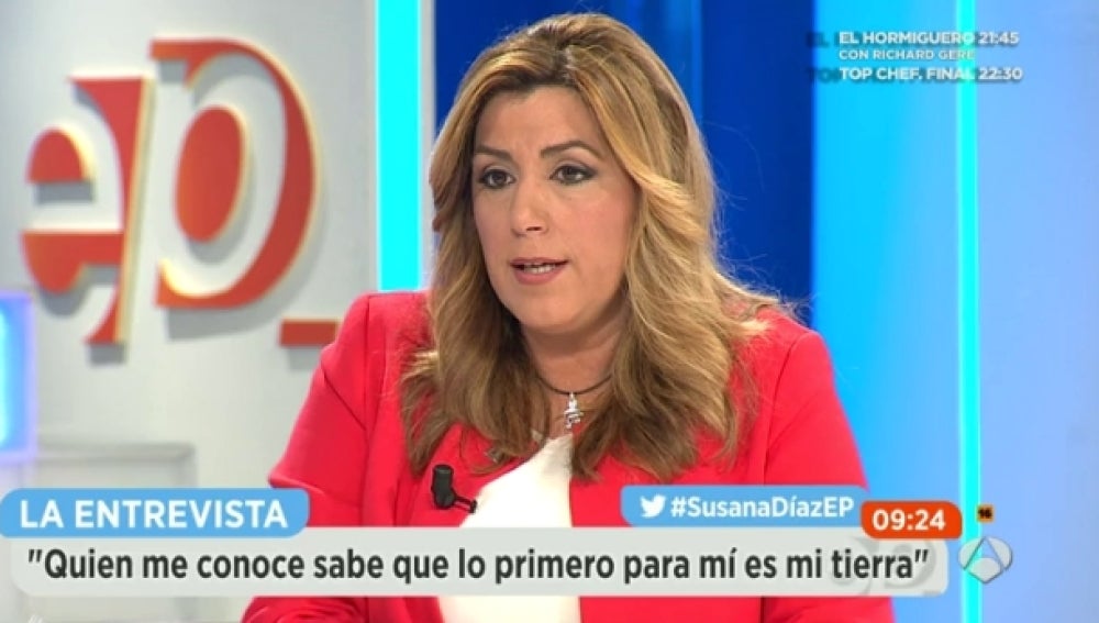 La presidenta de la Junta de Andalucía, Susana Díaz, en Espejo Público