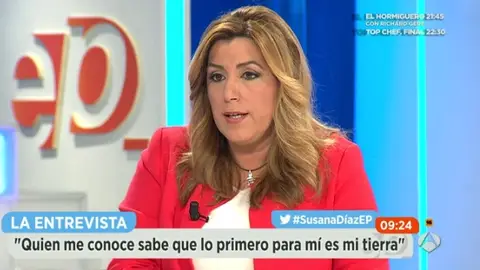 La presidenta de la Junta de Andalucía, Susana Díaz, en Espejo Público La presidenta de la Junta de Andalucía, Susana Díaz, en Espejo Público