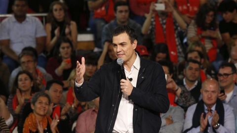 Pedro S&aacute;nchez en su cierre de campa&ntilde;a en Madrid