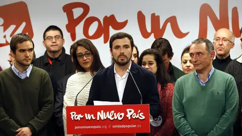Alberto Garzón en la sede de Unidad Popular-IU Alberto Garzón en la sede de Unidad Popular-IU