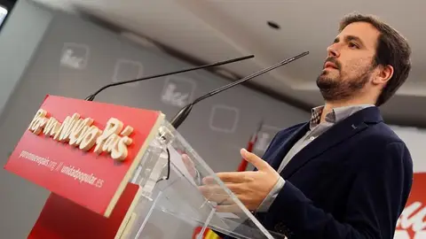 El líder de IU, Alberto Garzón El líder de IU, Alberto Garzón