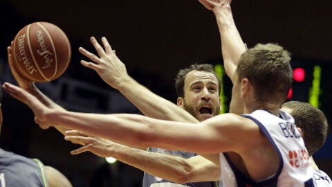 Sergio Rodr&iacute;guez, en acci&oacute;n ante el Obradoiro