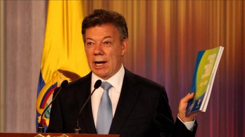 El presidente de Colombia, Juan Manuel Santos