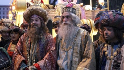 Los Reyes Magos en la Plaza de Cibeles